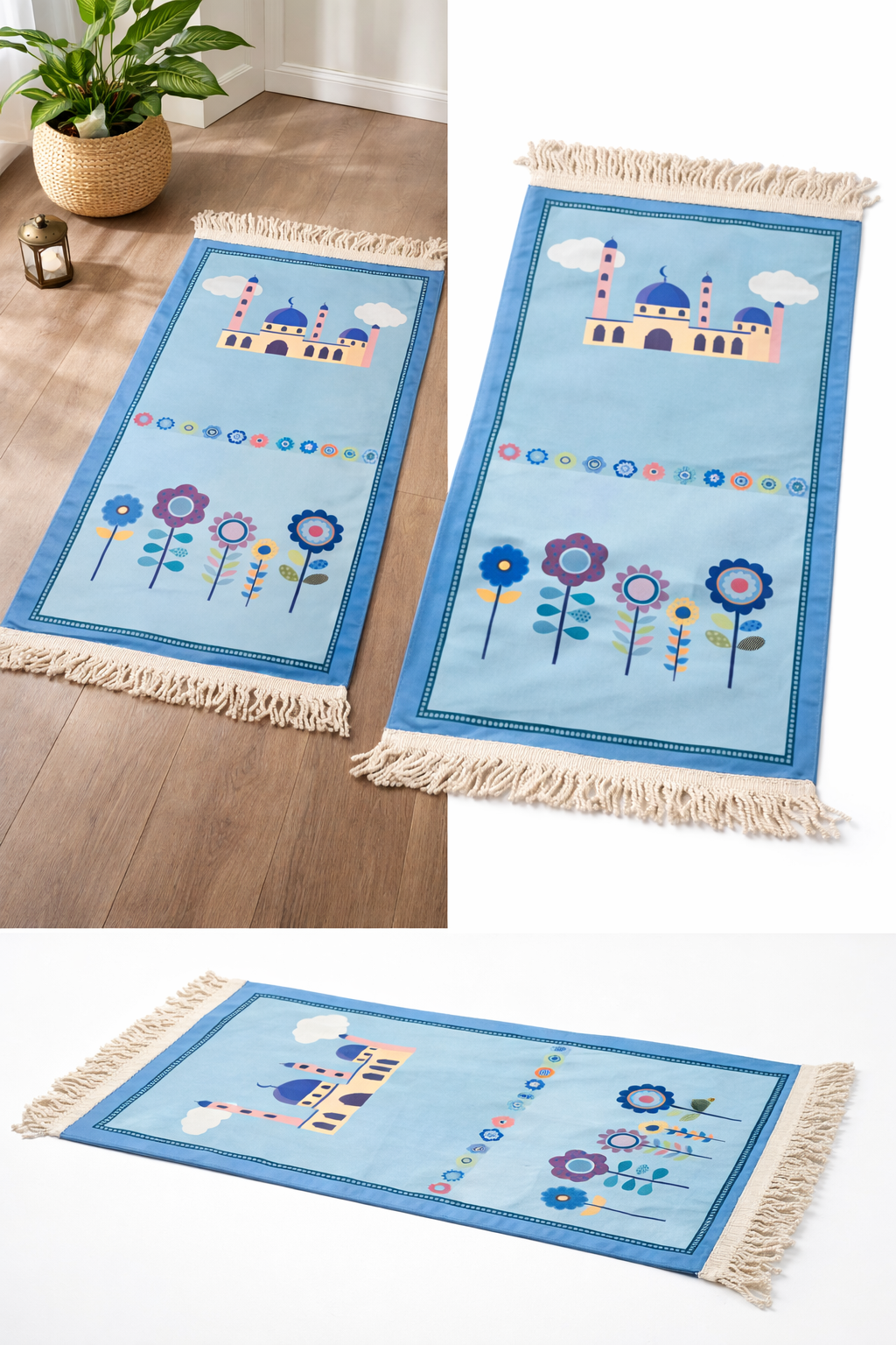 Tapis de prière enfant fleuri – Image 3