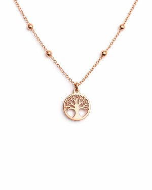 Collier enfant arbre doré