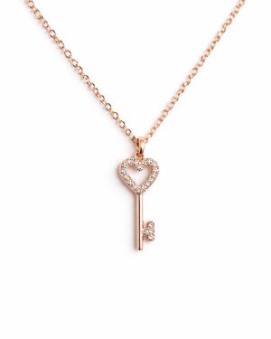 Collier enfant clef coeur