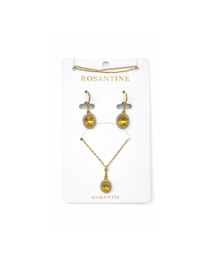 Parure Elizabeth jaune