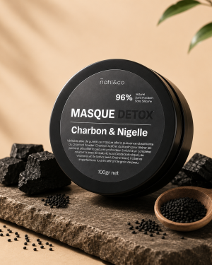 Masque visage charbon nigelle