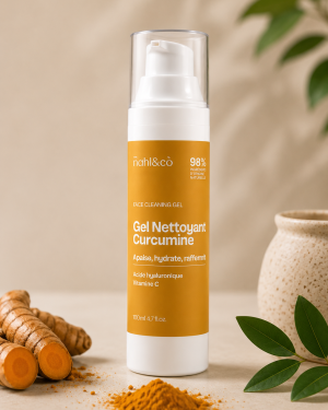 Gel nettoyant visage à la Curcumine / Rose
