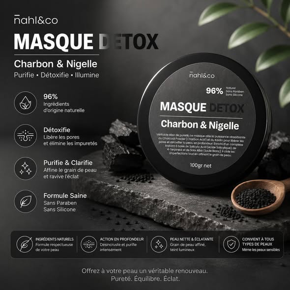 Masque visage charbon nigelle – Image 2