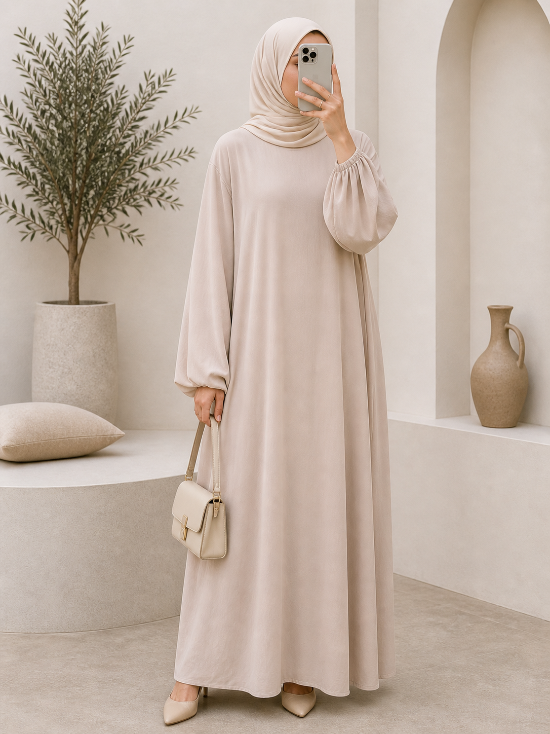 Robe jazz beige Nassima