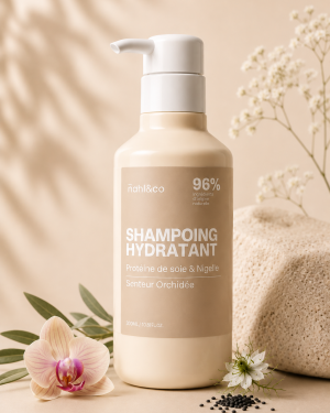 Shampoing hydratant aux protéines de soie et nigelle - 320 ml
