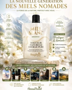 Alternative view of Honey pocket : Miel blanc du Kirghizistan