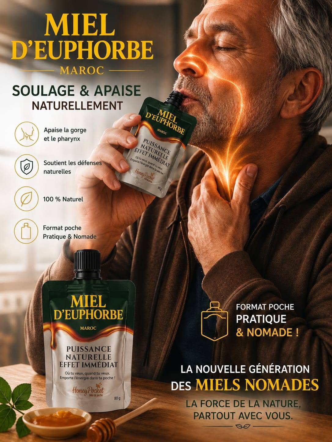 Honey pocket : Miel d'Euphorbe du Maroc (Daghmous) – Image 2