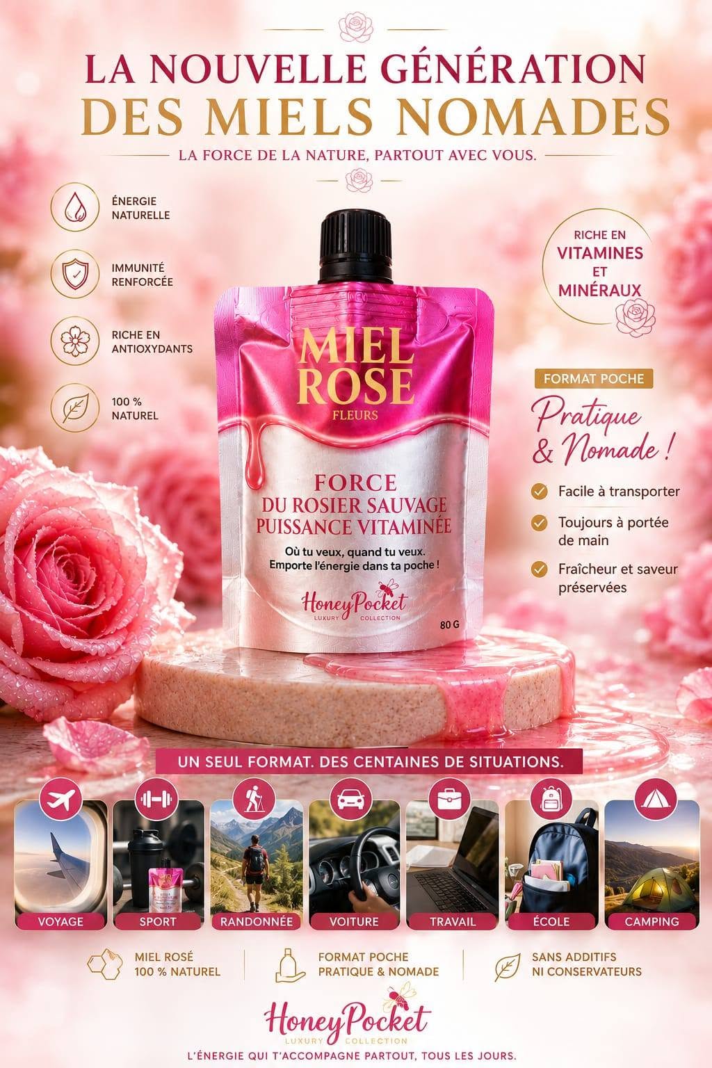 Honey pocket - Miel Rose de Russie – Image 2