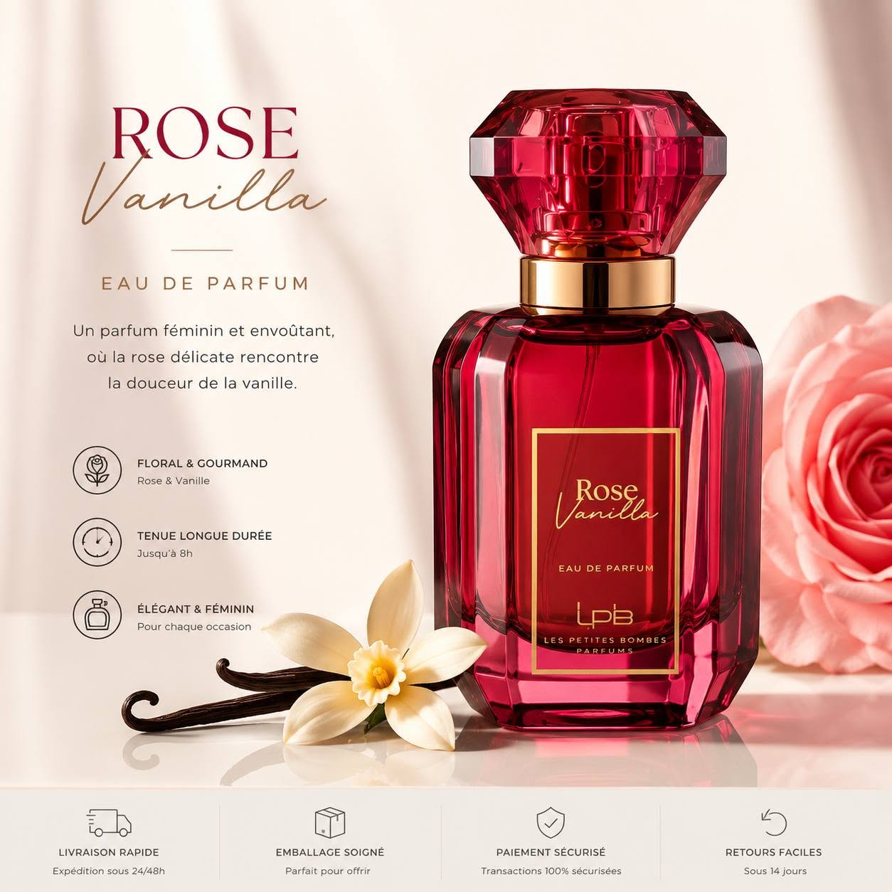 Rose Vanilla - Les Petites Bombes 50ml