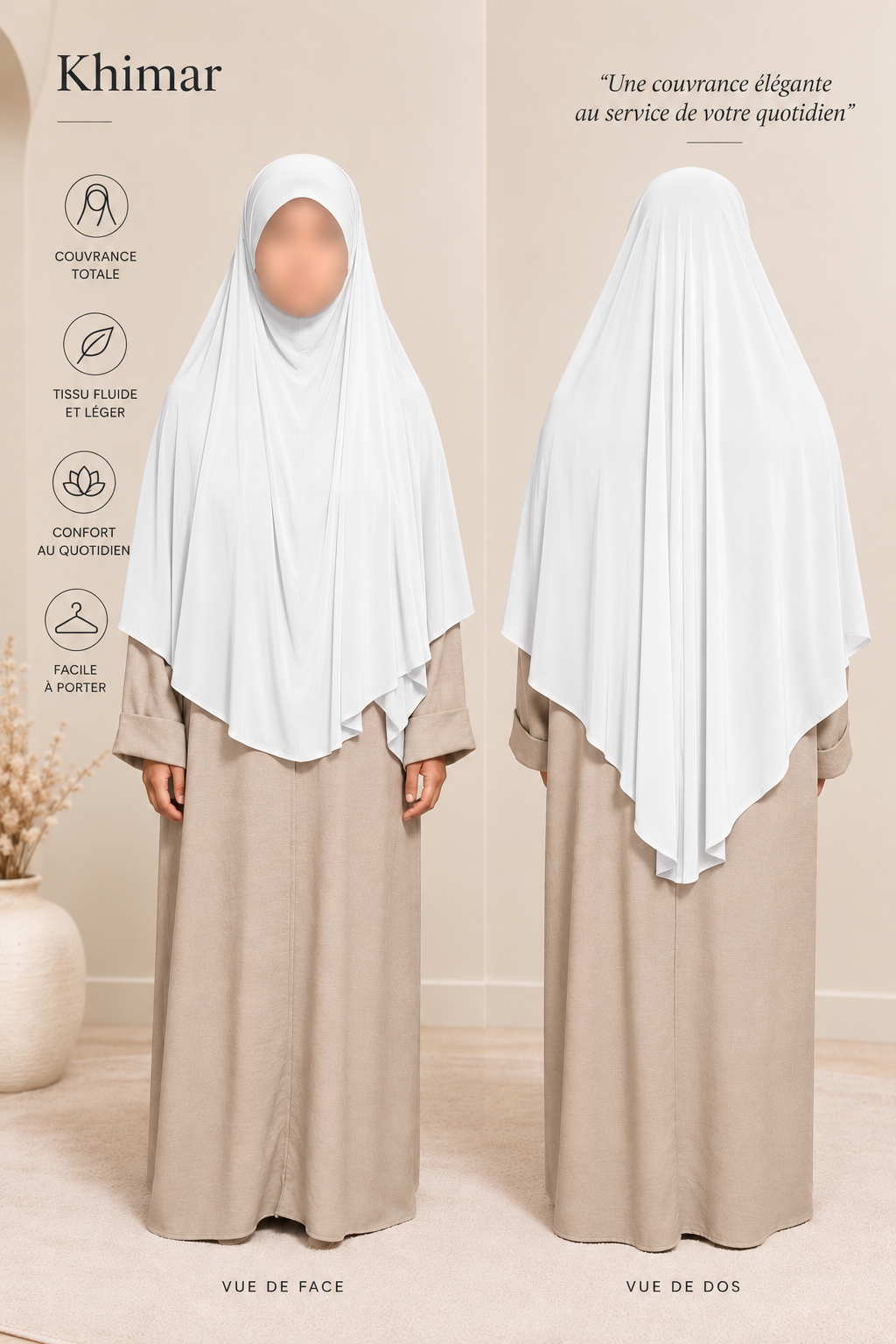 Khimar mi-long jersey premium – Image 9