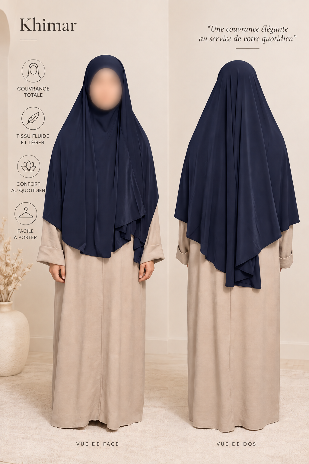 Khimar mi-long jersey premium – Image 8