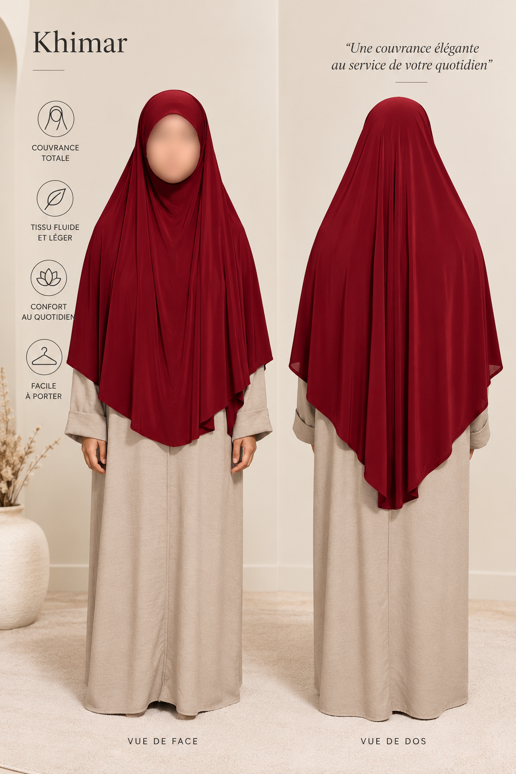 Khimar mi-long jersey premium – Image 7