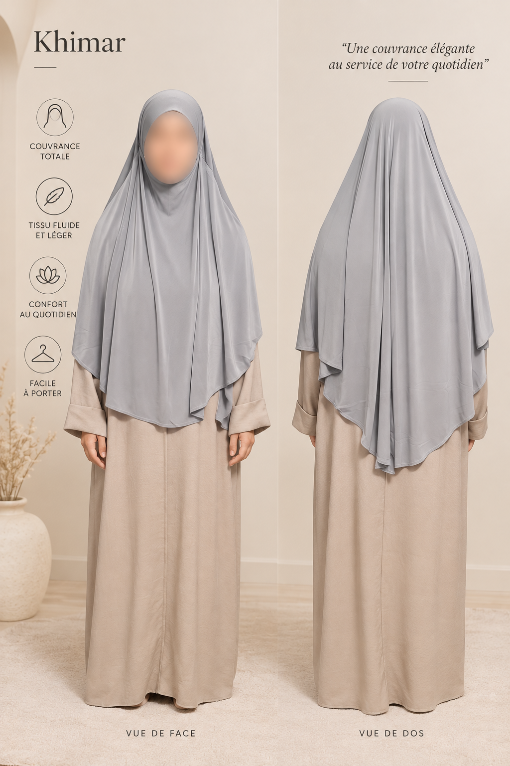 Khimar mi-long jersey premium – Image 6