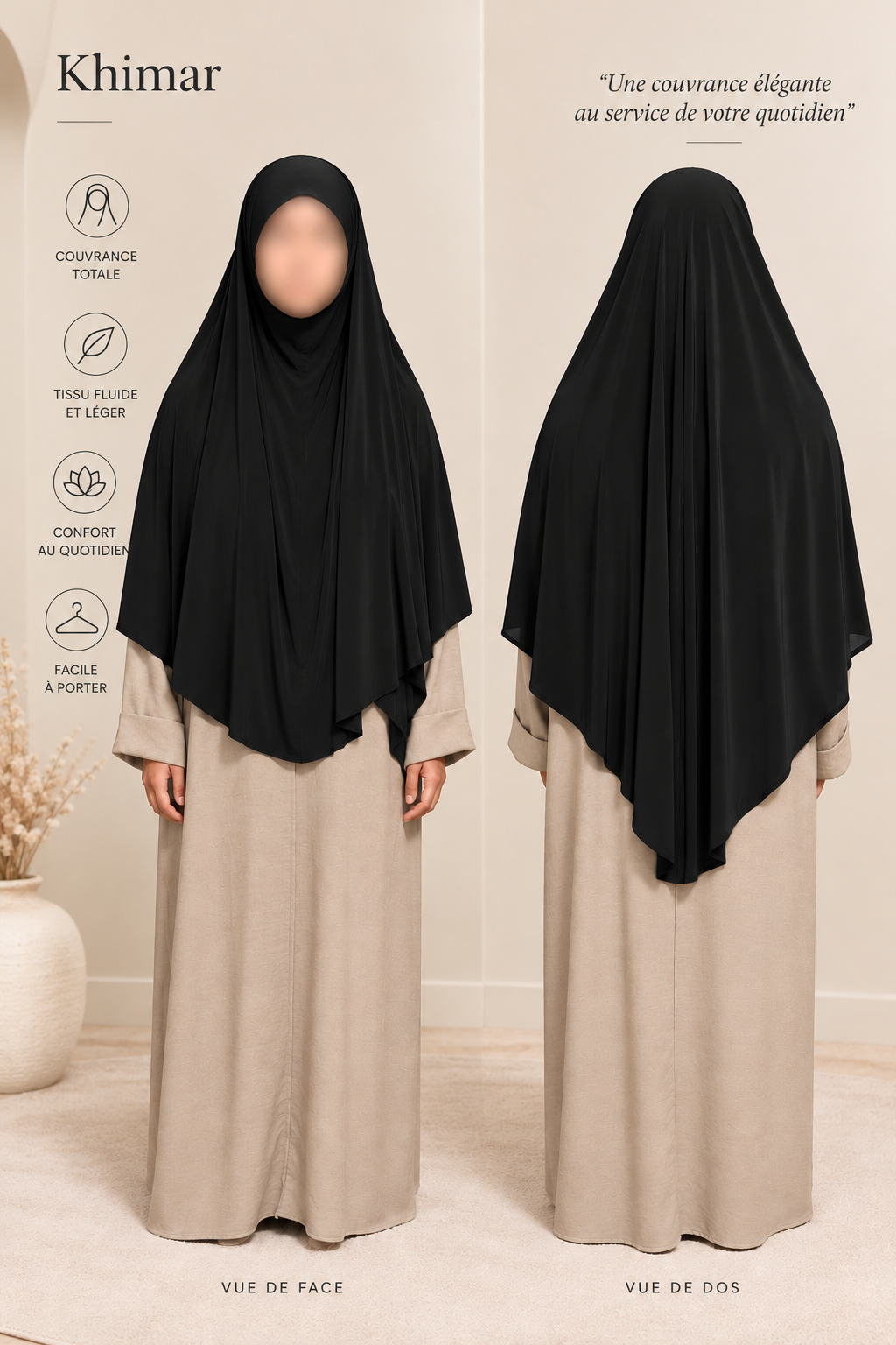 Khimar mi-long jersey premium – Image 5