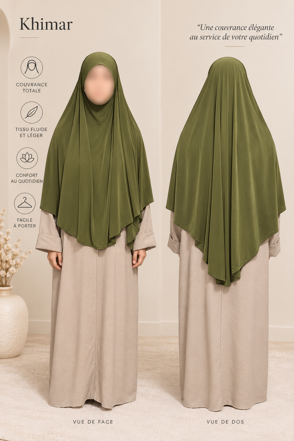 Khimar mi-long jersey premium – Image 4