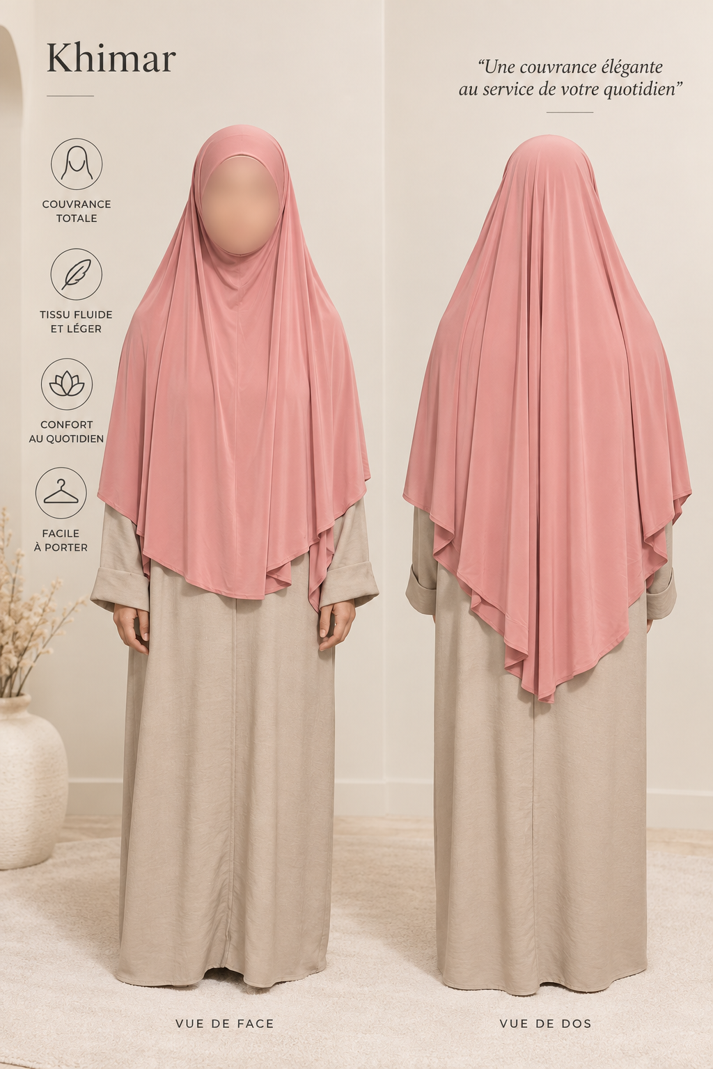 Khimar mi-long jersey premium – Image 3